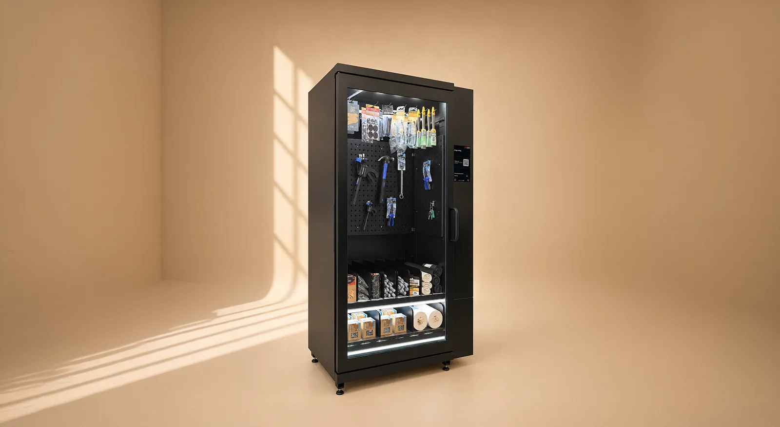 Instant 900 smart cabinet stocked with parts