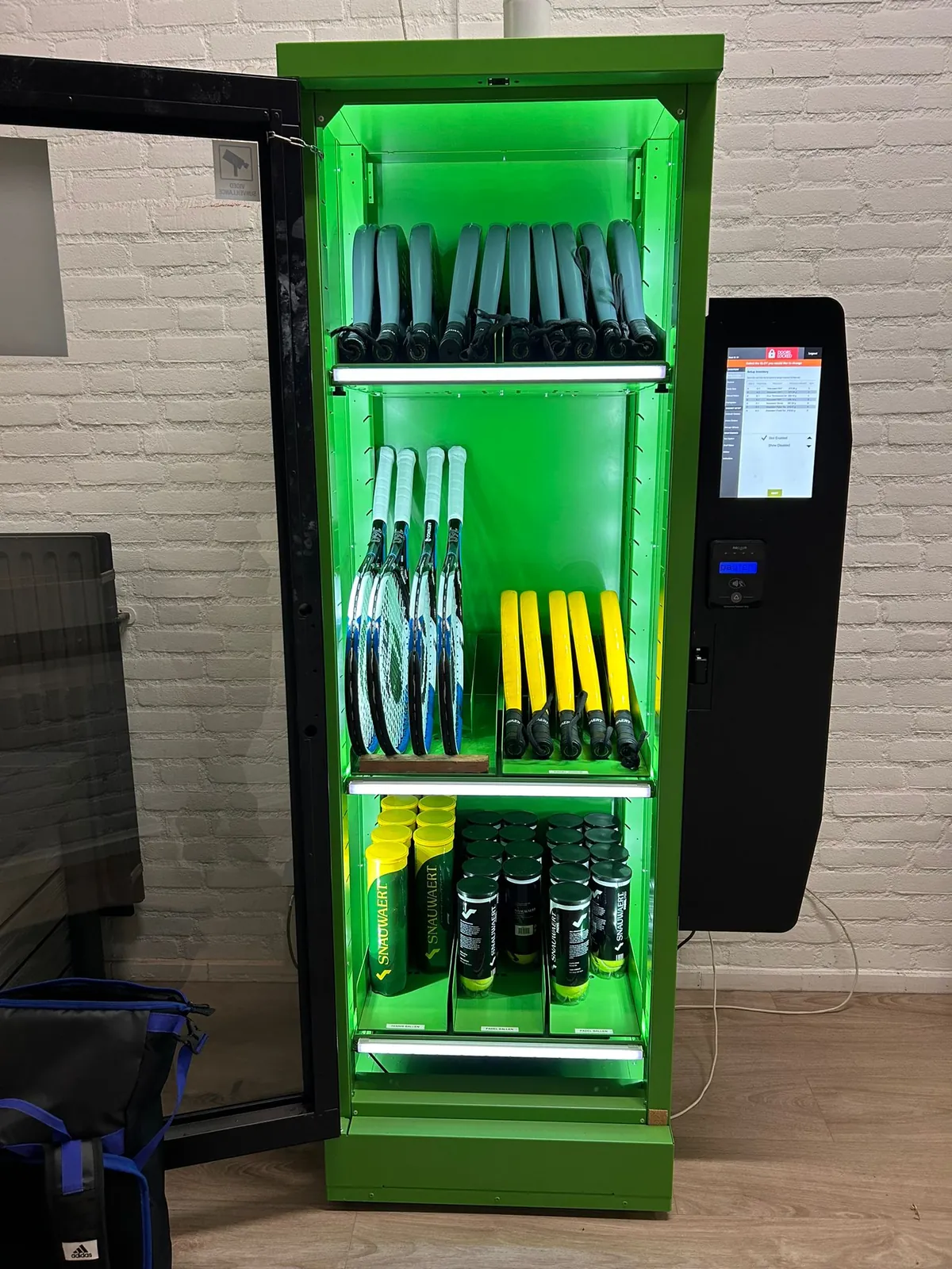 Instant tool cabinet on a workshop floor