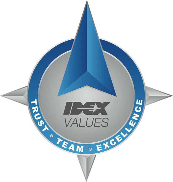 Idex Values logo - Trust, Team and Excellence