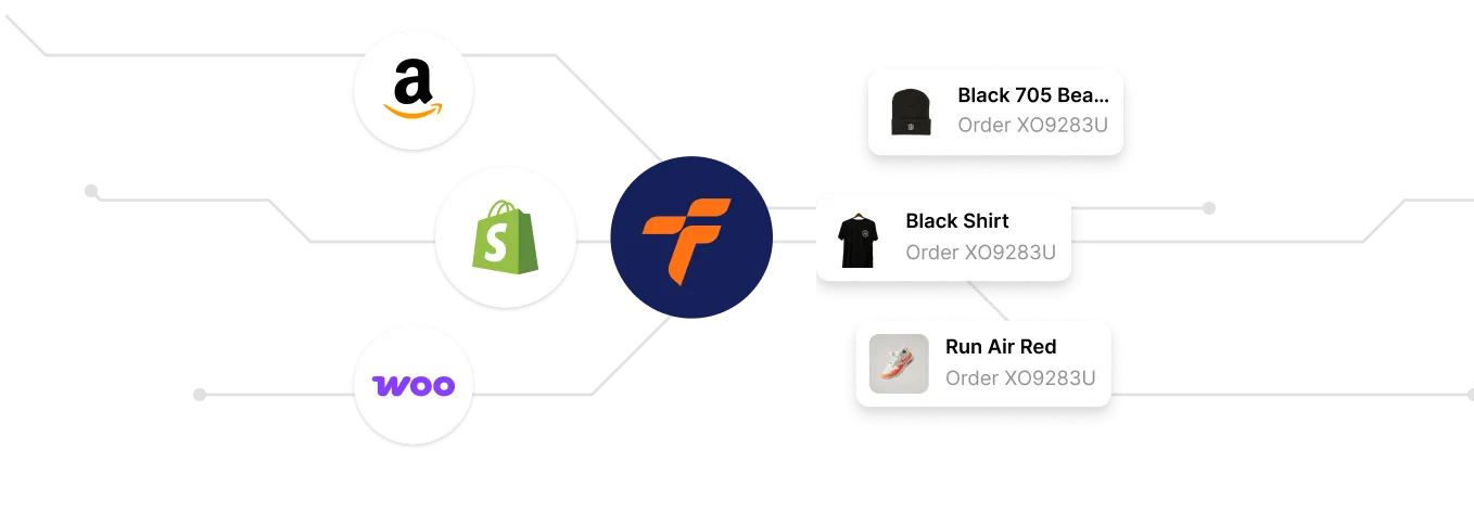 Daily ecommerce orders flowa illustration