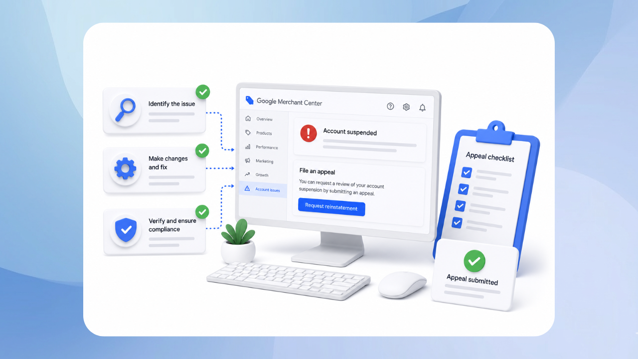 How to appeal a Google Merchant Center suspension