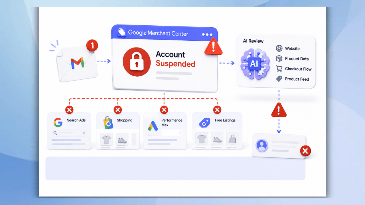 What happens when your Merchant Center account gets suspended