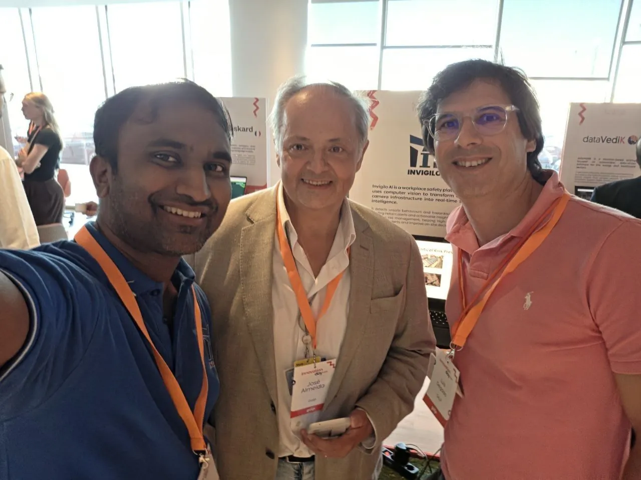 The Invigilo team with Galp representatives at the Invigilo stand during Galp Innovation Day
