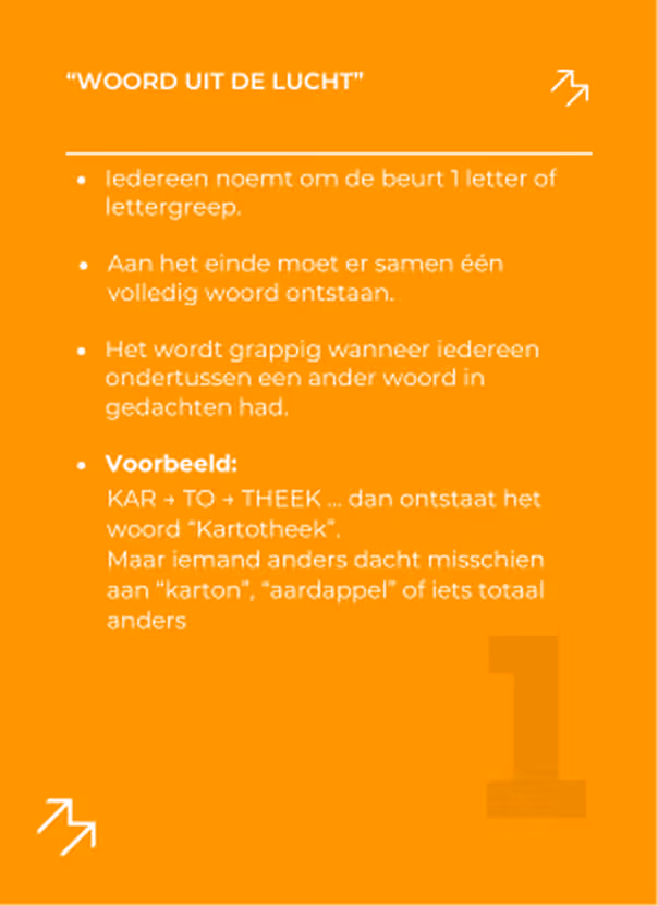 Oranje informatieposter met tekst.