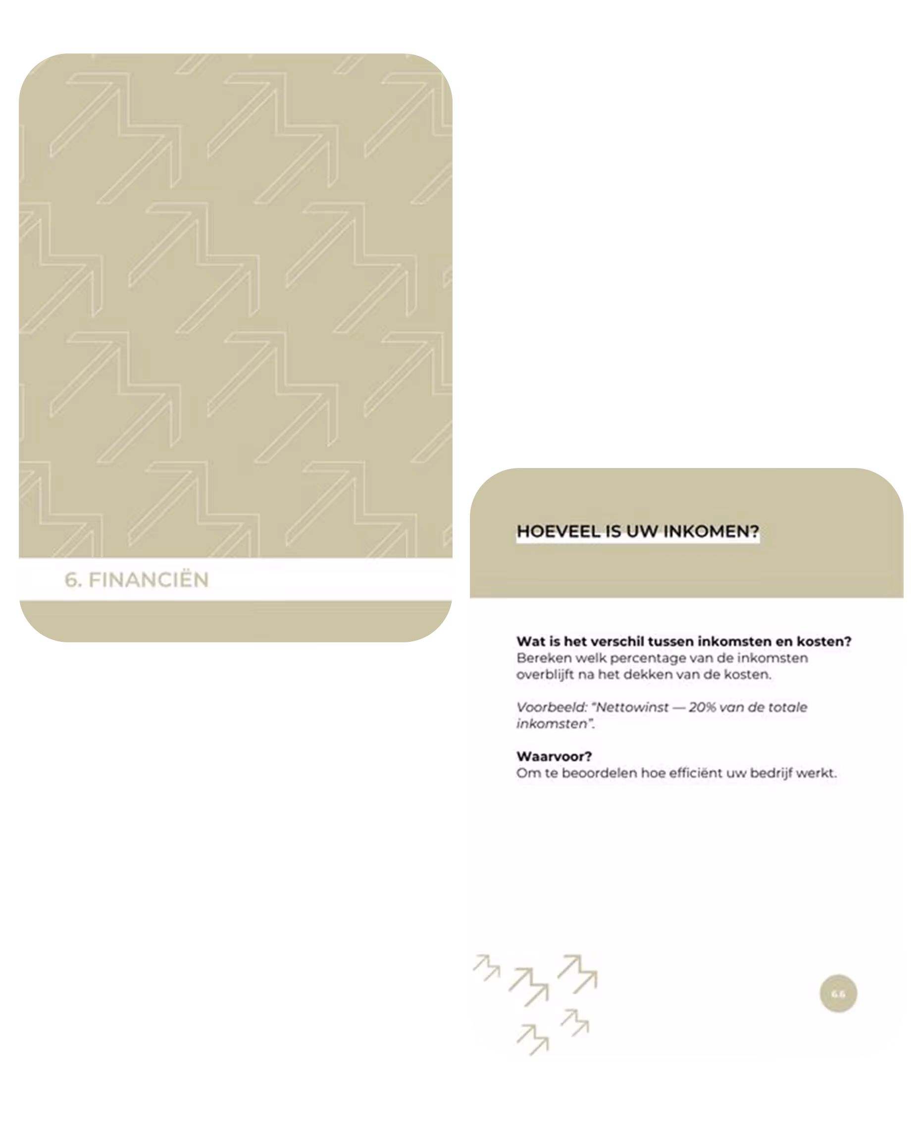 Lichtbeige informatiekaart met tekst.