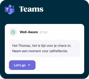 Well-Aware check-in via Microsoft Teams