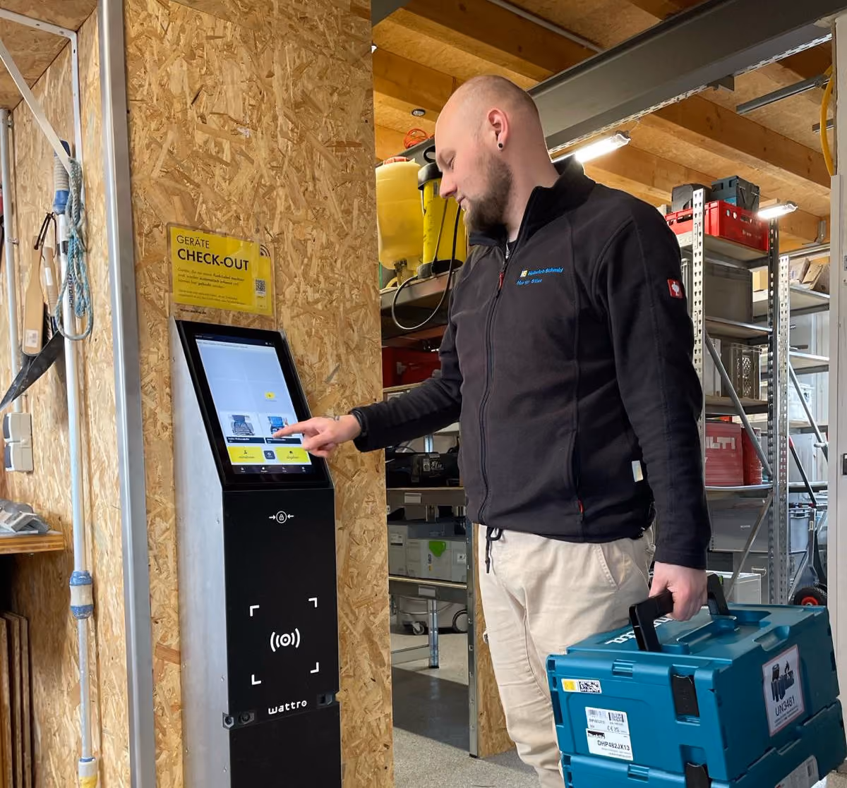 Ausbuchen von einem Werkzeug am Wattro Scan-Terminal
