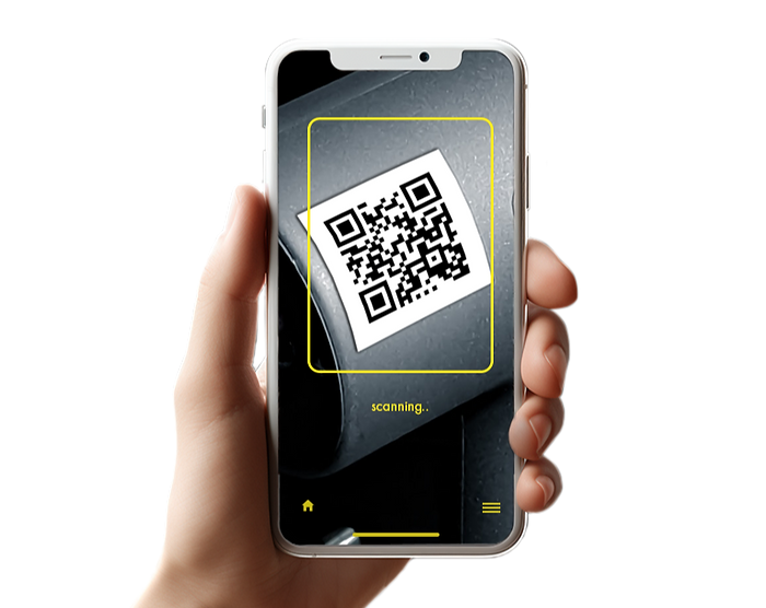 Smartphone scannt einen QR-Code