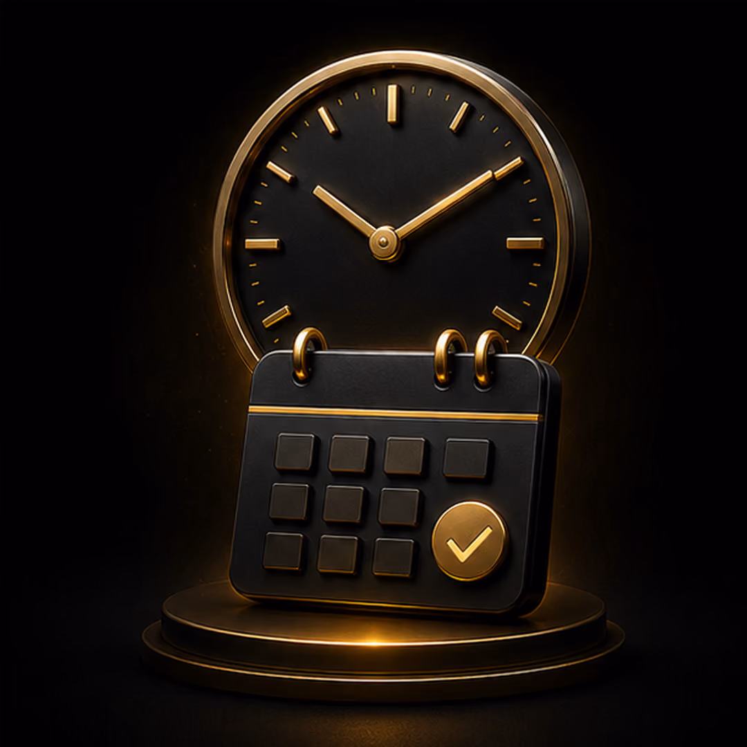 Alarm clock beside handwritten Deadline note, representing delivery before deadline in presentation design