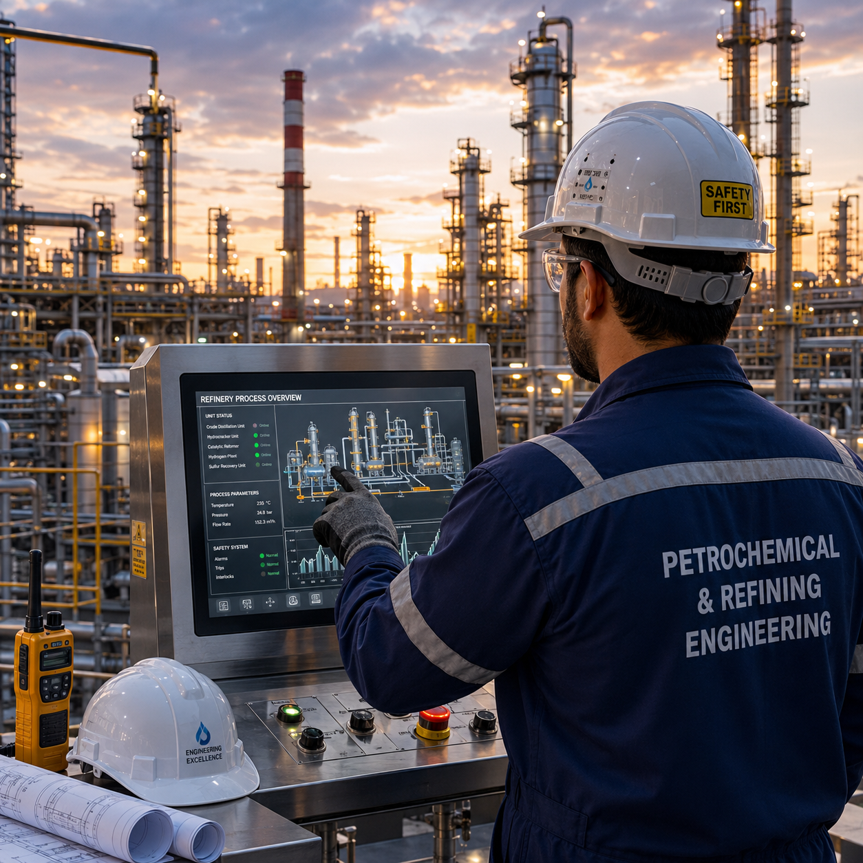 Petrochemical engineering presentation designed by a Houston presentation design agency for refinery operations.