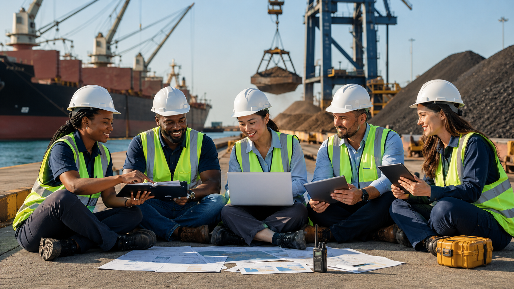 Houston presentation design agency producing port operations presentations for logistics and cargo industries.