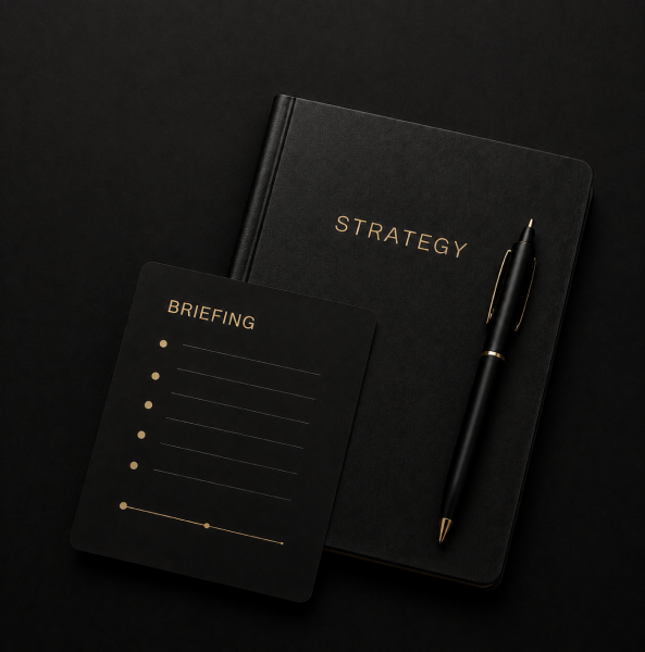 Presentation strategy and client briefing that align London business goals, audience needs, and key messaging.