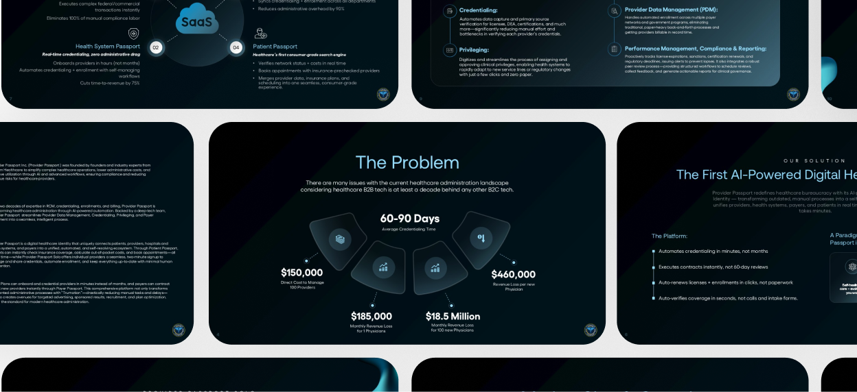 Toronto financial services presentation with structured data, insights, and polished Bay Street visual design