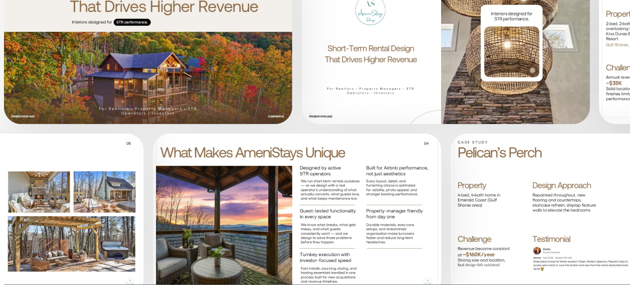 Denver real estate presentation featuring mountain properties, project details, amenities, and development.