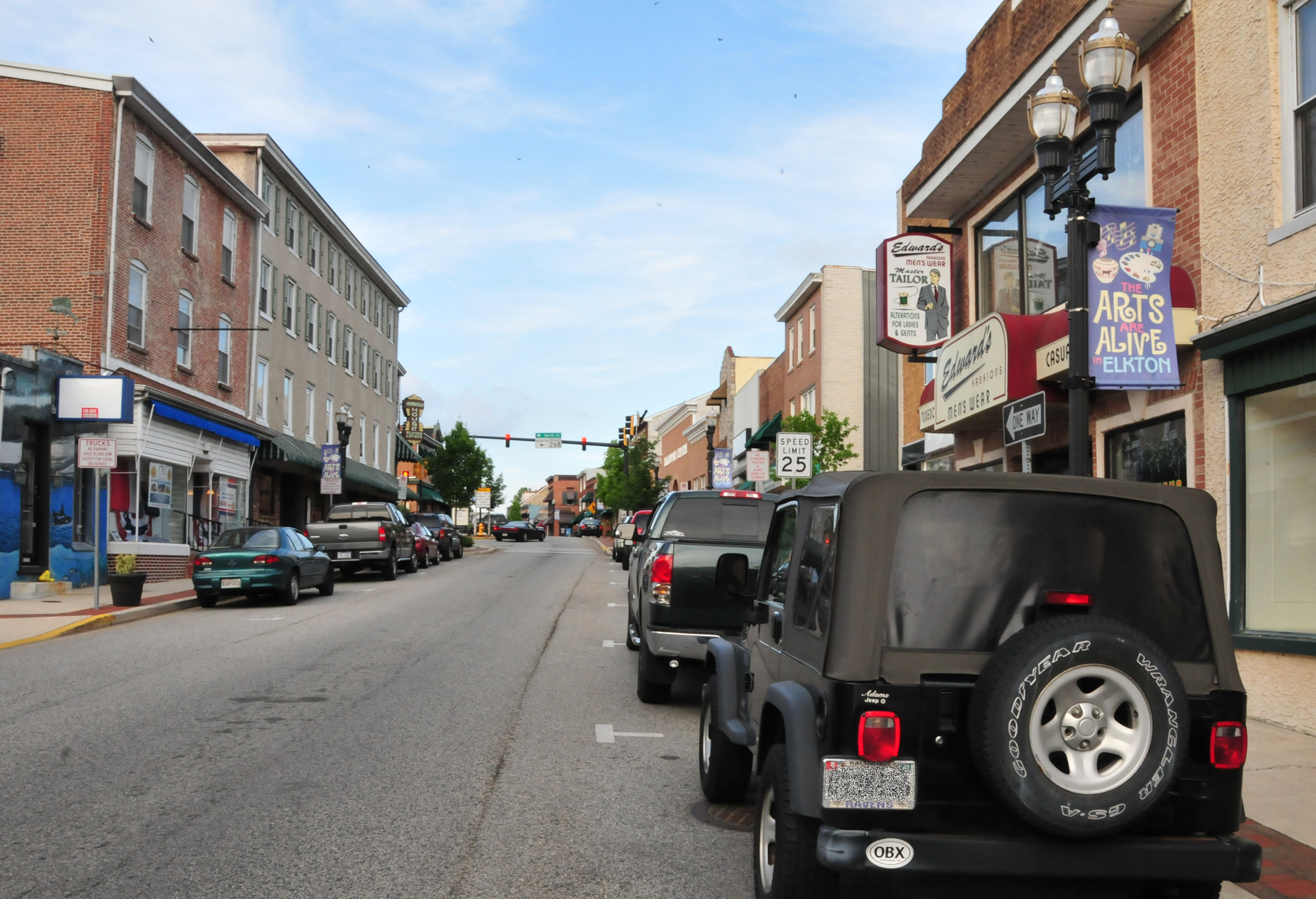Downtown Main Street in Elkton, Maryland