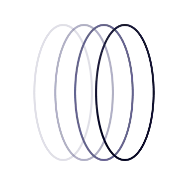 Abstract black and gray overlapping elliptical rings on a black background.