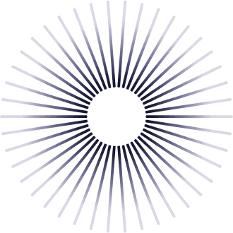 Circular pixelated pattern with black center and gray radial extensions forming a symmetrical design.