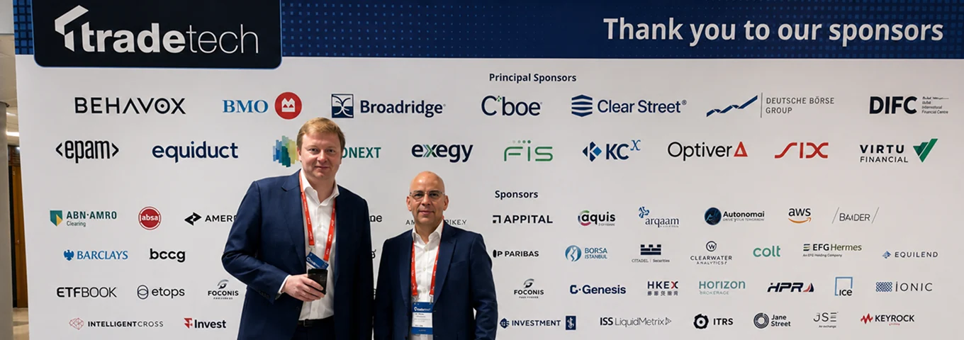 Roemer Capital representatives at the TradeTech Europe 2026 conference in Amsterdam.
