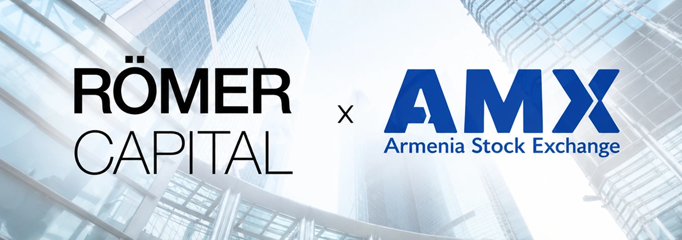 Roemer Capital and Armenia Stock Exchange (AMX) logos representing Roemer Capital’s Remote Membership in the Armenia Stock Exchange.