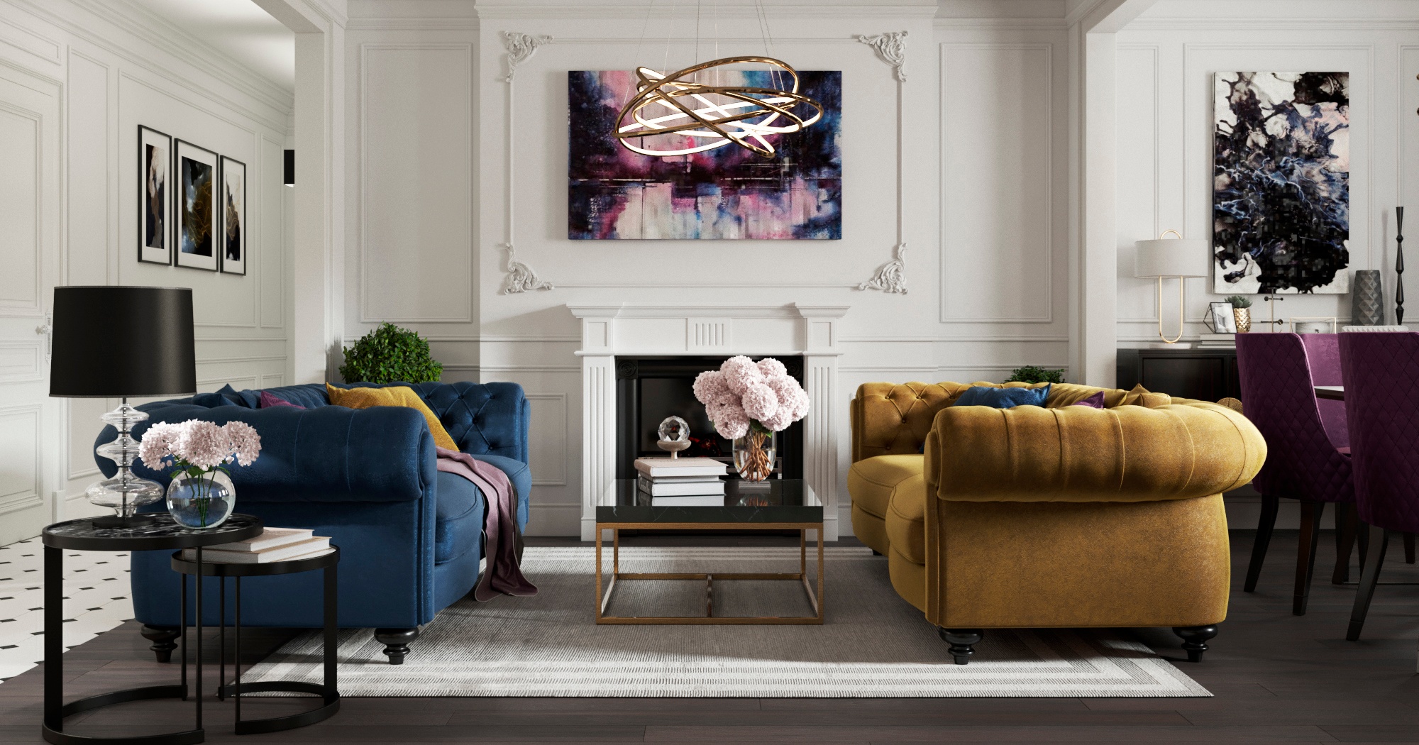 Elegant fusion interior design