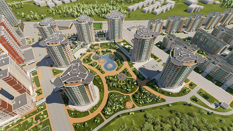River Garden хотхоны ерөнхий төлөвлөлт