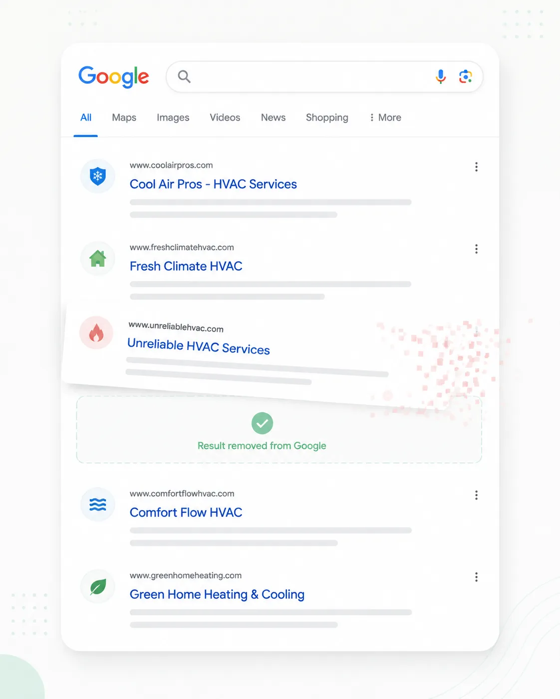 google search results removal services