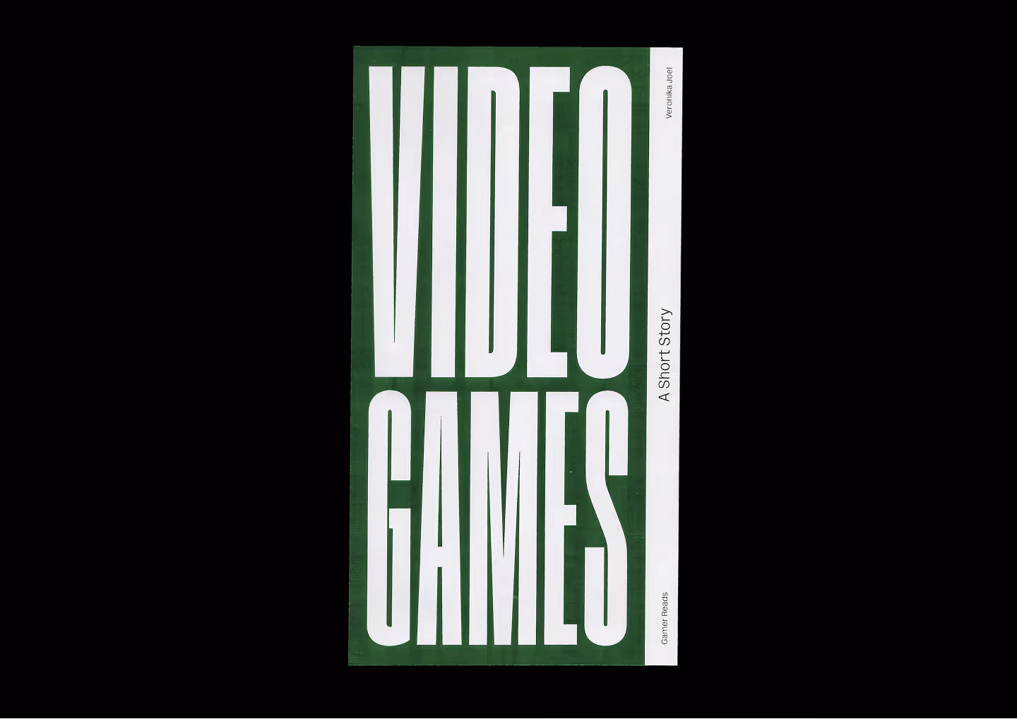 Book cover with bold white text 'VIDEO GAMES' on green background and 'A Short Story' on white strip.