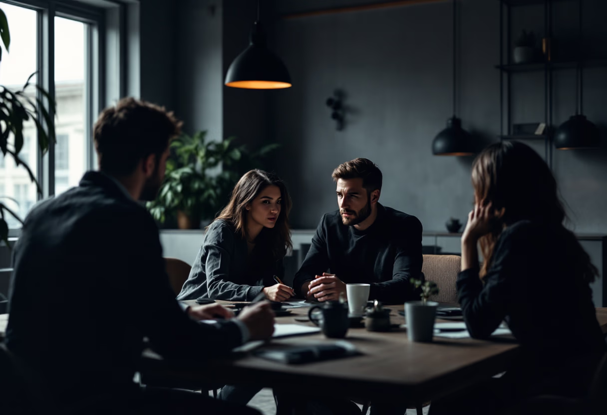 image of team discussion (for a hr tech)