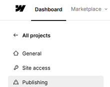 Ga naar Publishing in Webflow