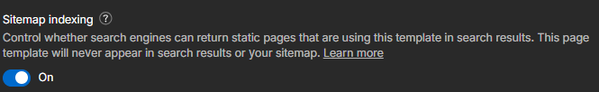 Zorg dat Sitemap indexing aan staat in Webflow