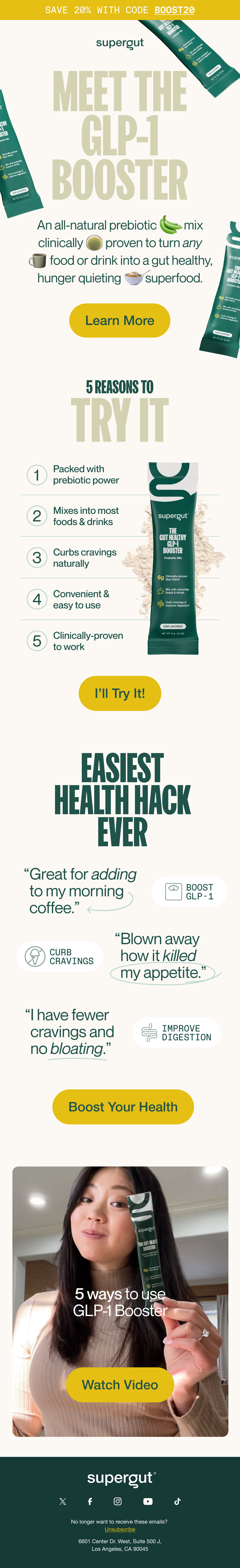 Supergut Booster Promo Email