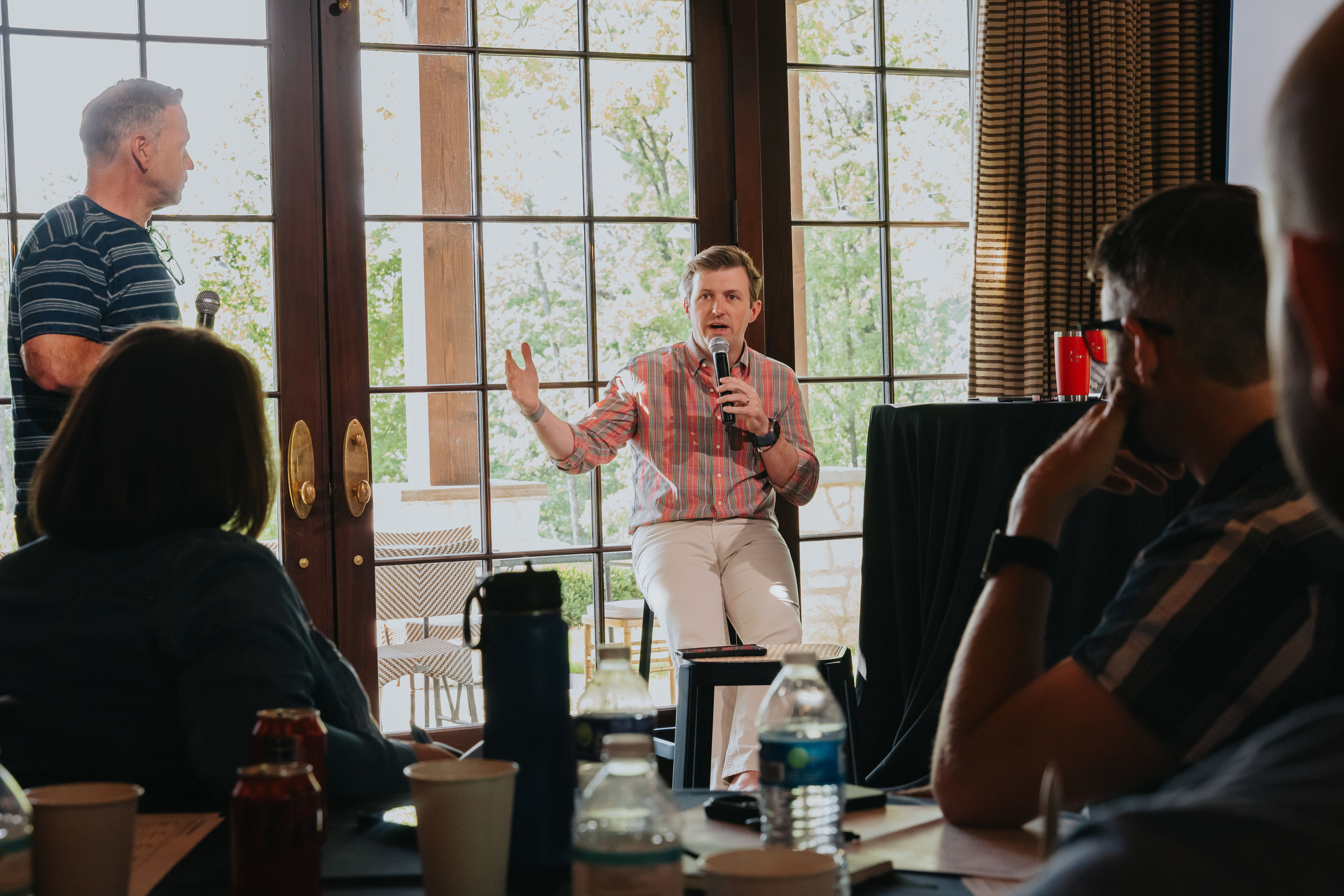 Wes Gay speaking at a workshop
