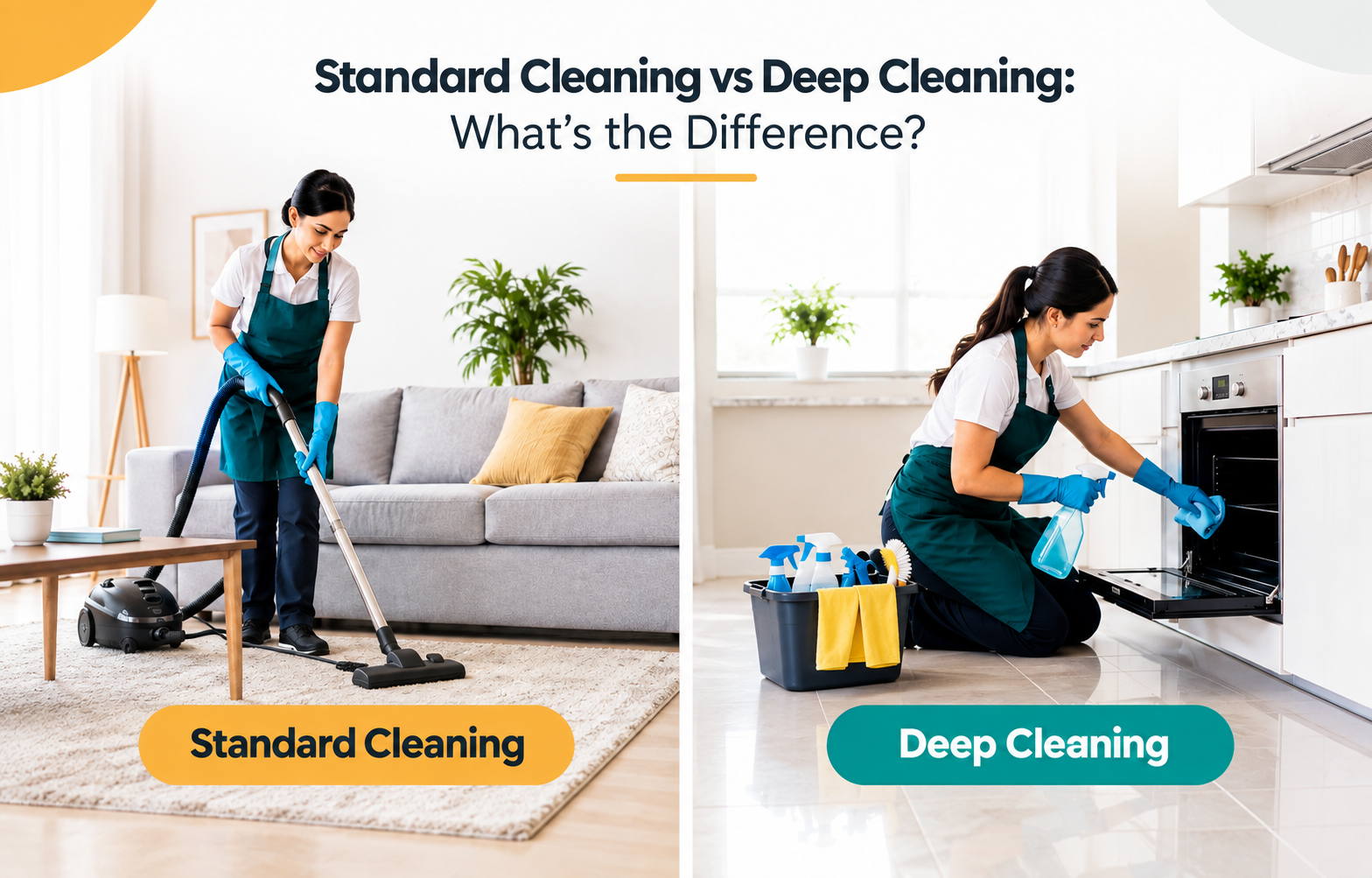 Standard Cleaning vs Deep Cleaning: What's the Difference?