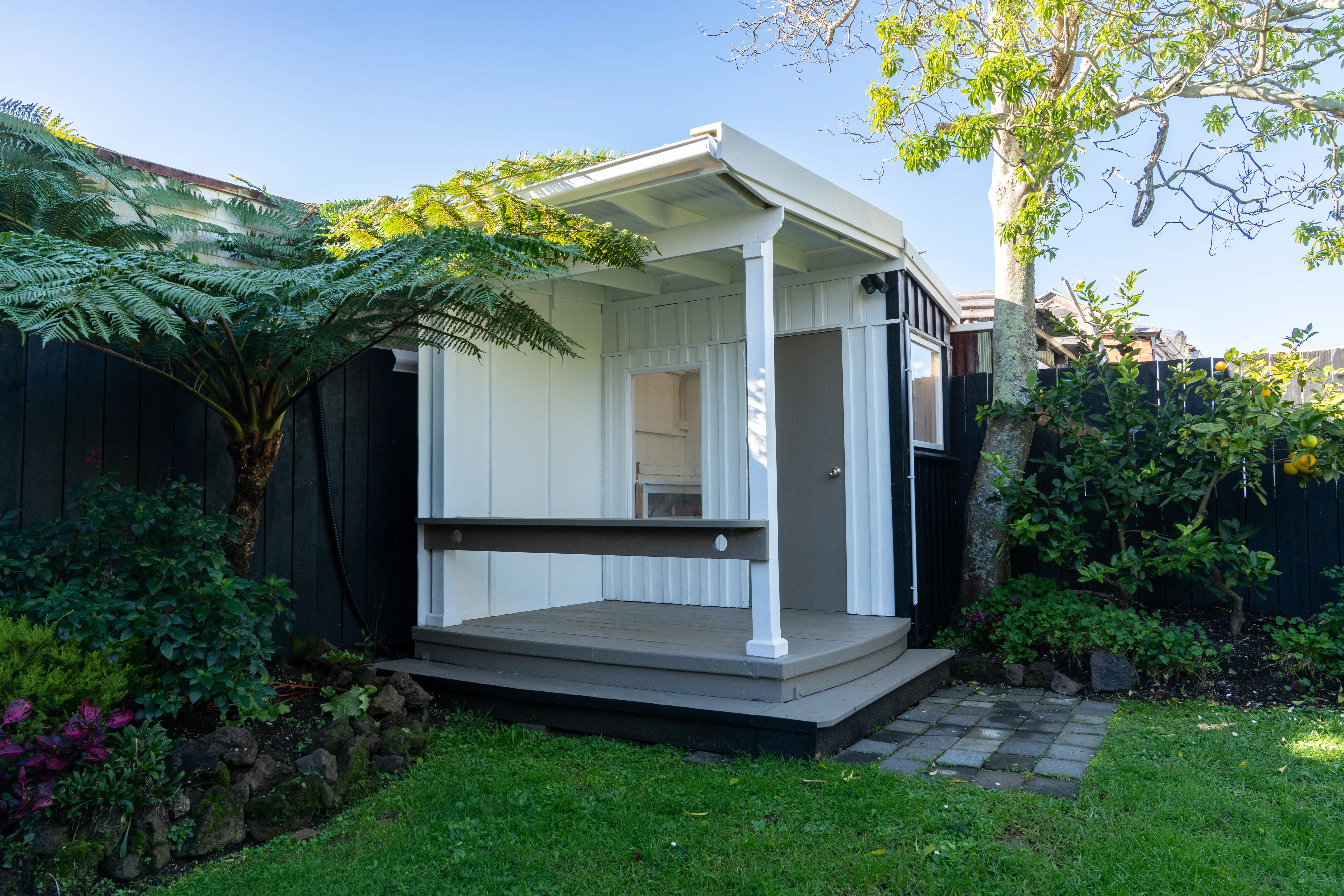 A resident's private garden at Devonport Retirement Village