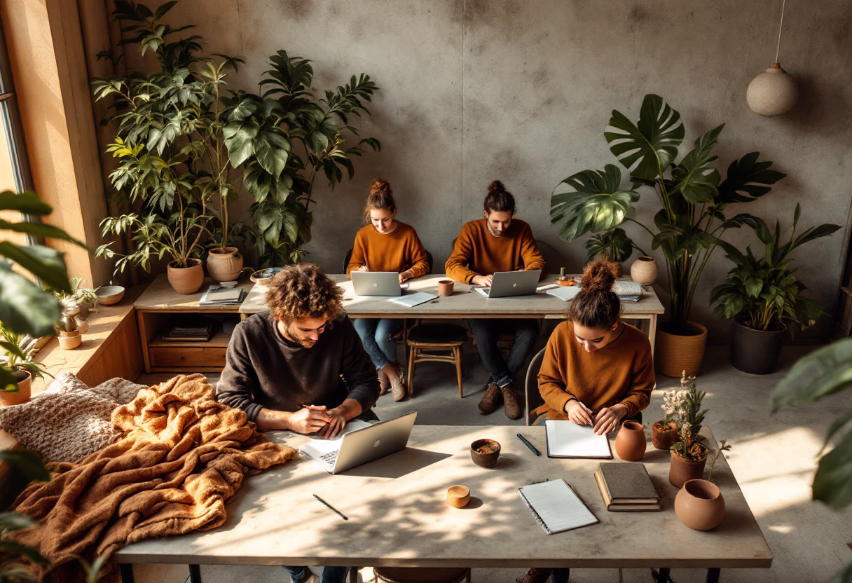 image of students attending an online class (for a edtech)