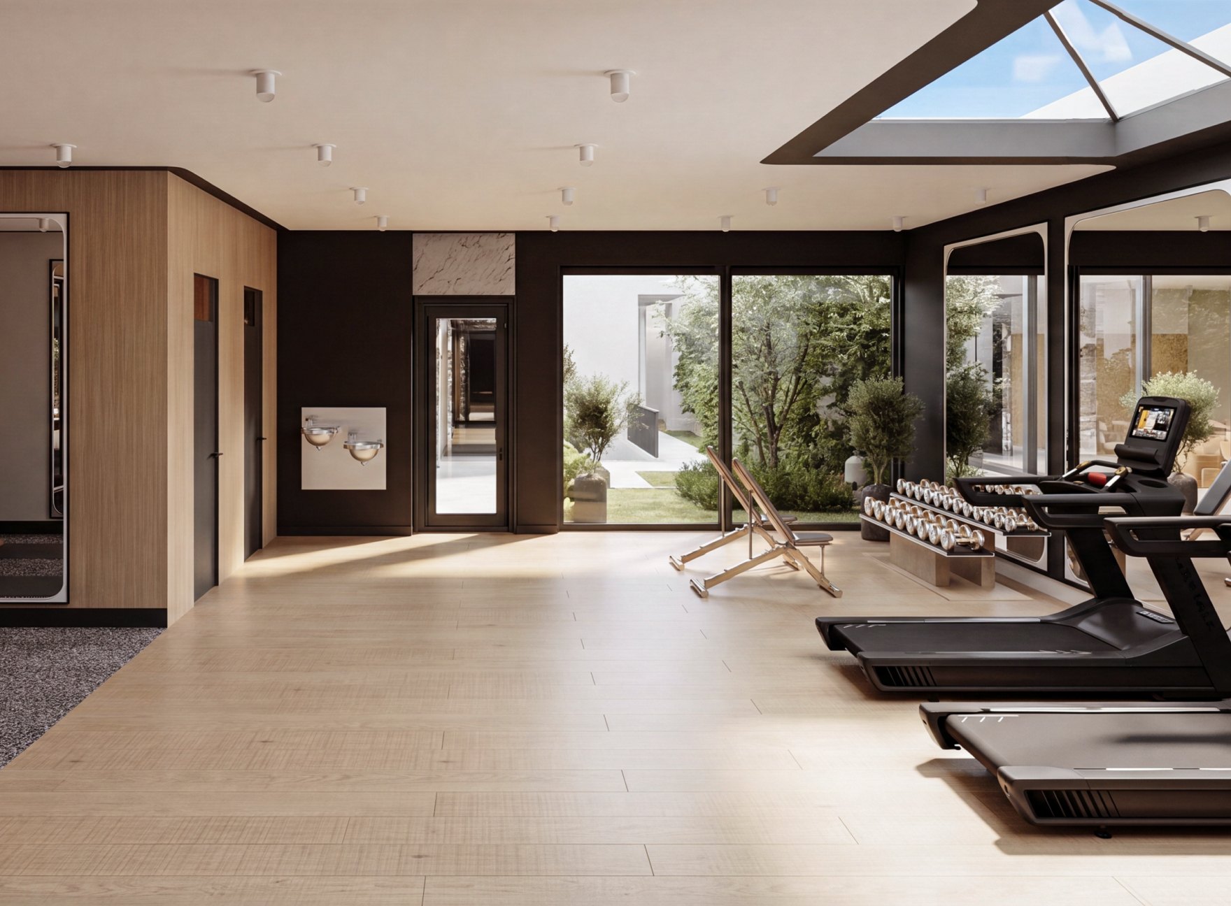 Amenity spaces at 717 Grand