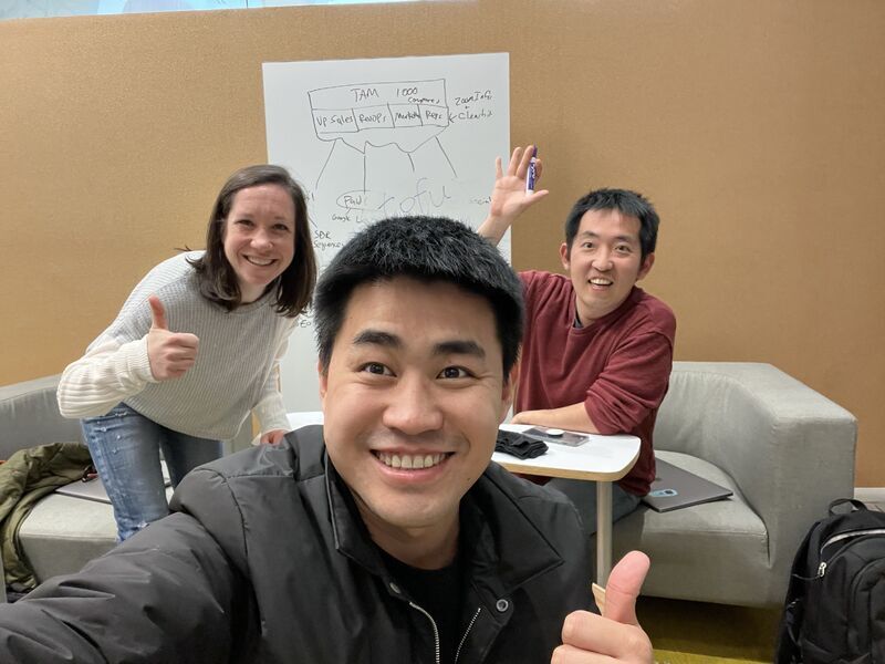 Tofu cofounders Elaine Zelby, Honglei Liu, and Eunjoon (EJ) Cho