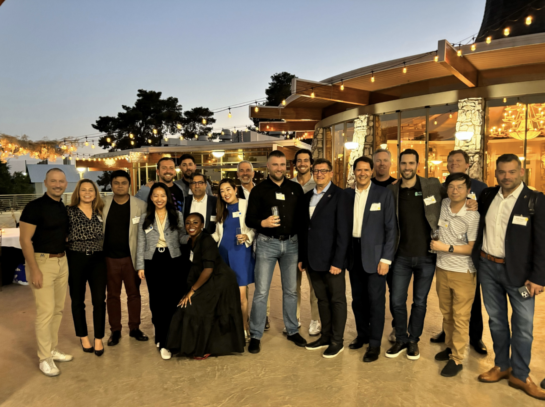 People gathered together at an private event