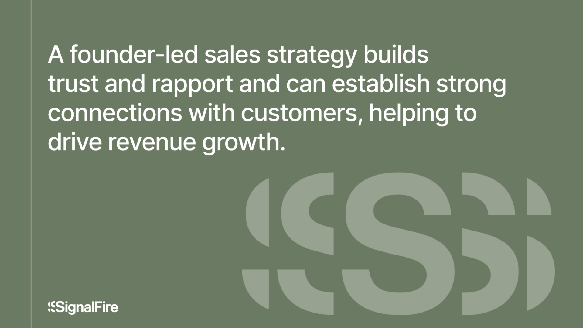 An image of a quote about how founder-led sales can help with revenue growth