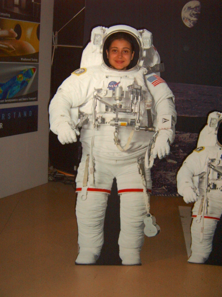 Oana Olteanu in astronaut suit
