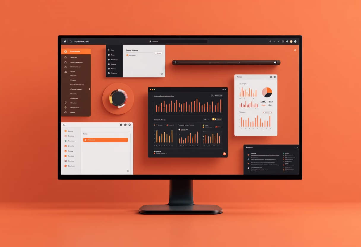 [digital project] image of ai developer tools interface on a solid color background