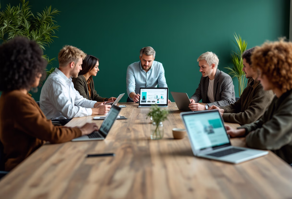 image of an office collaboration scene (for a mobility and transportation)