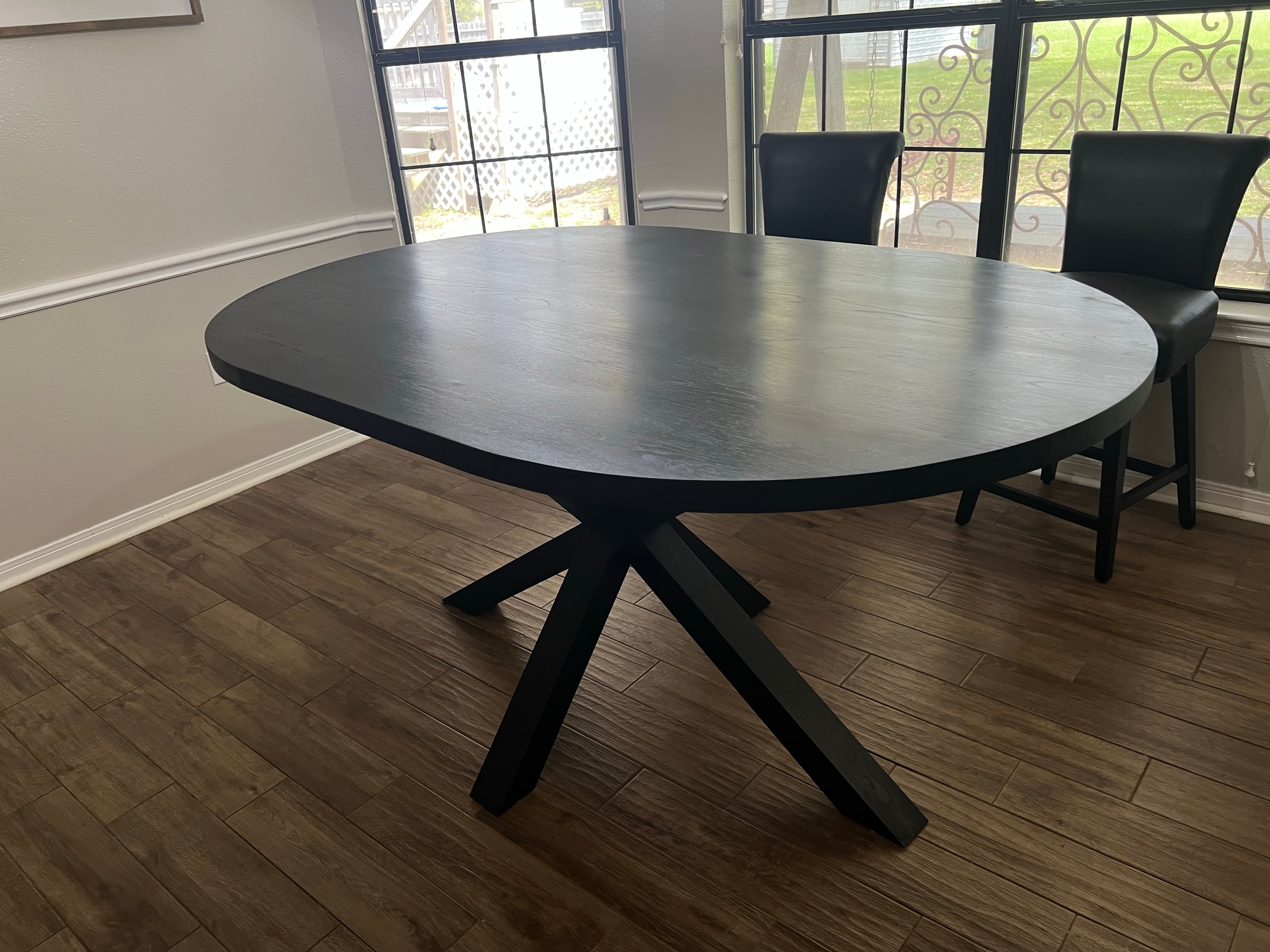 Custom hickory(pecan) dining table by RedLeg Wood LLC Mont Belvieu TX
