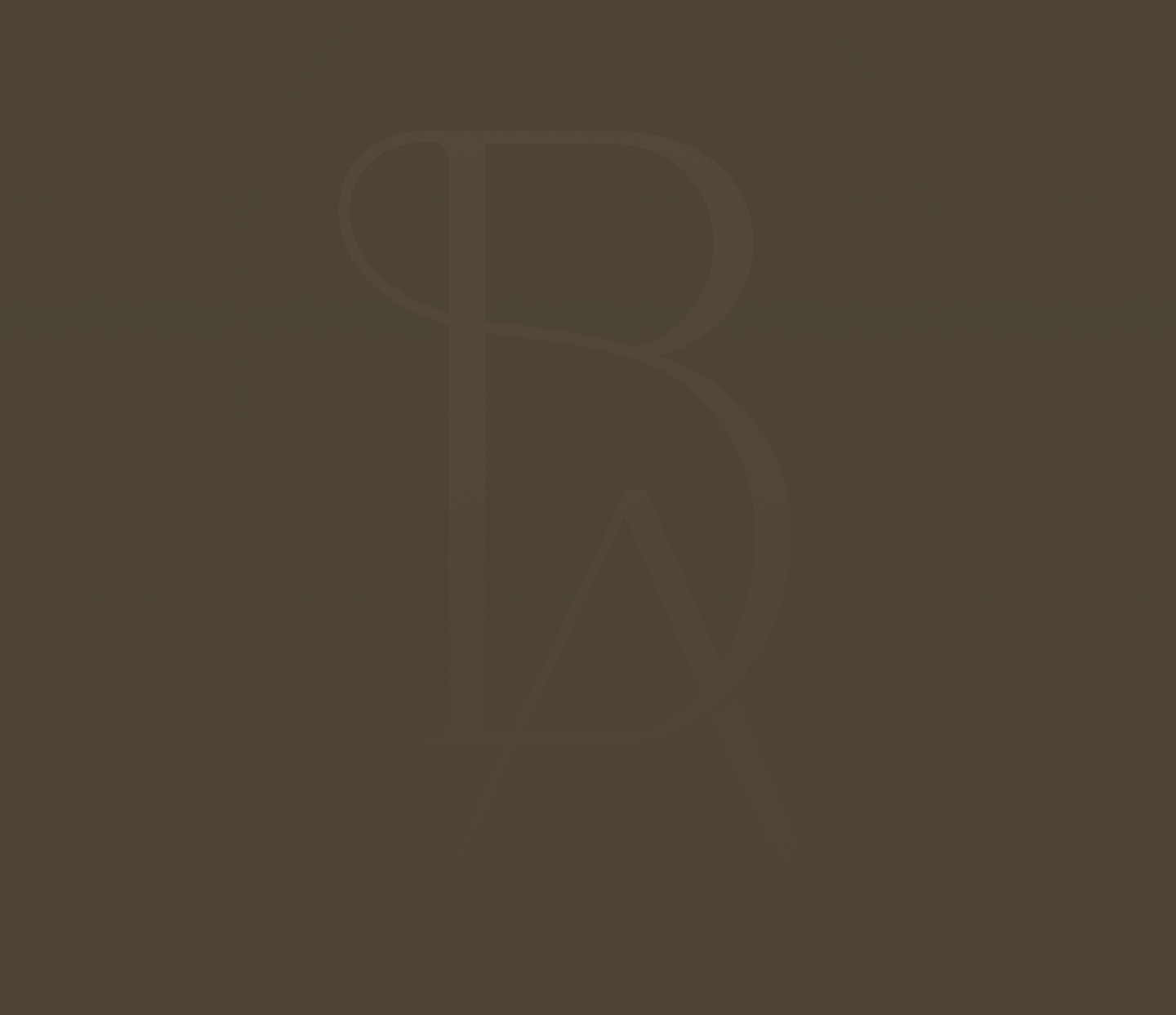 Large serif letter B stylized with a small letter A inside on a dark brown background.