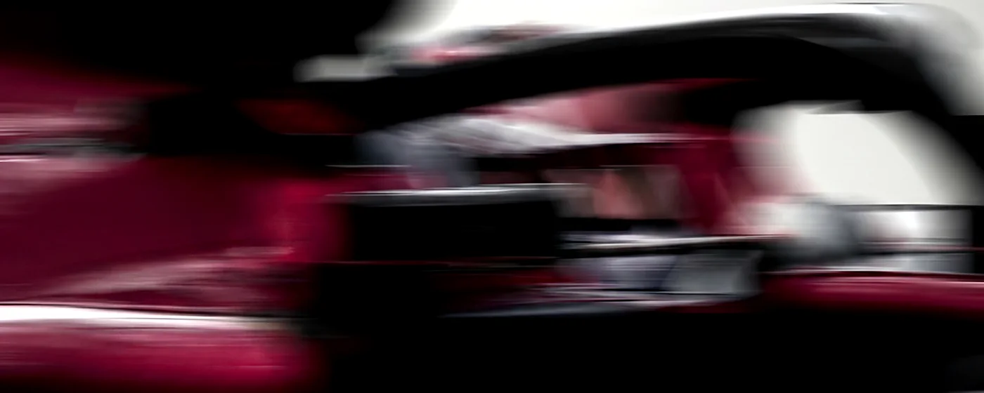 Racing car in motion blur