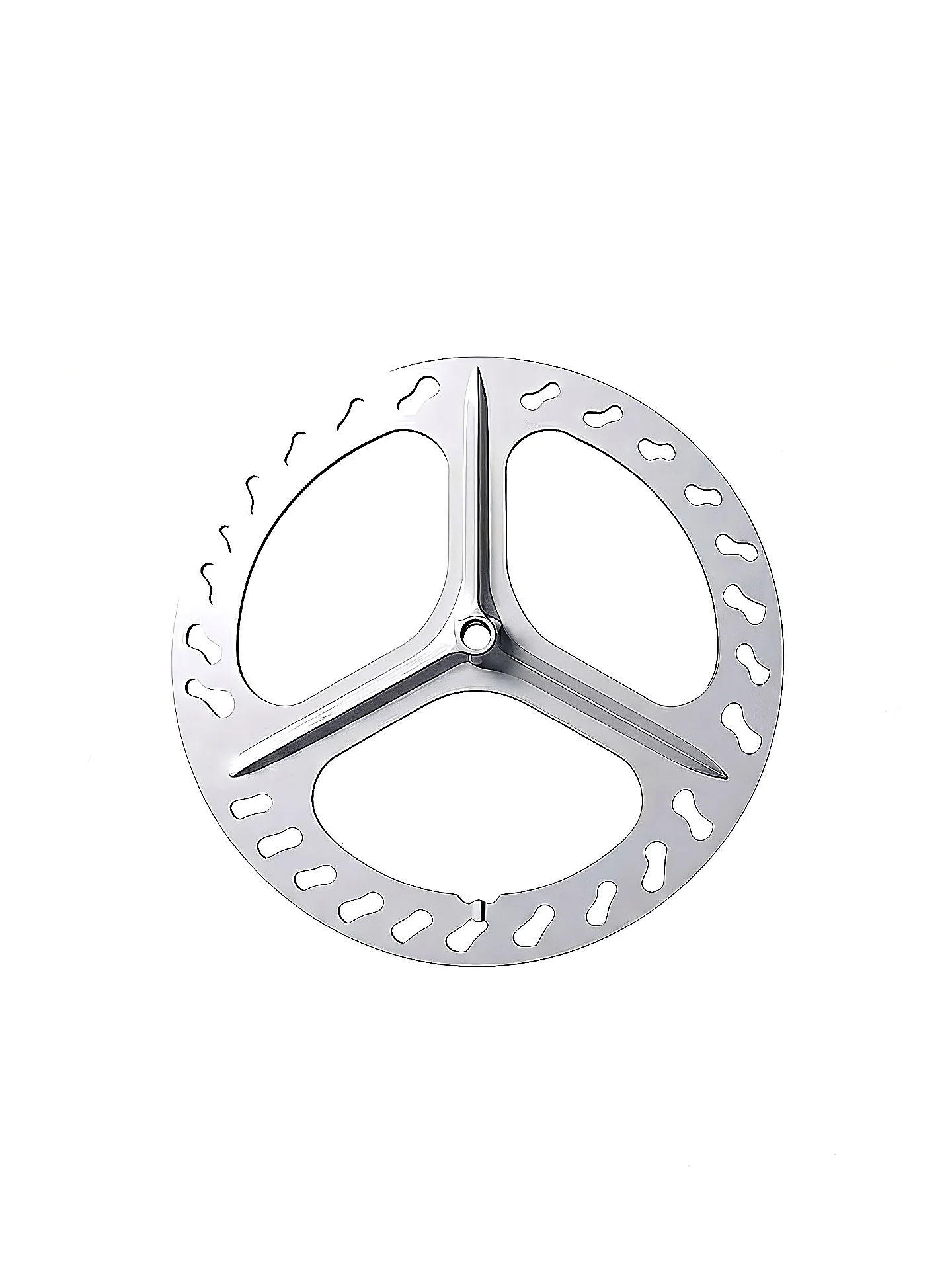 Machined flywheel disc on white