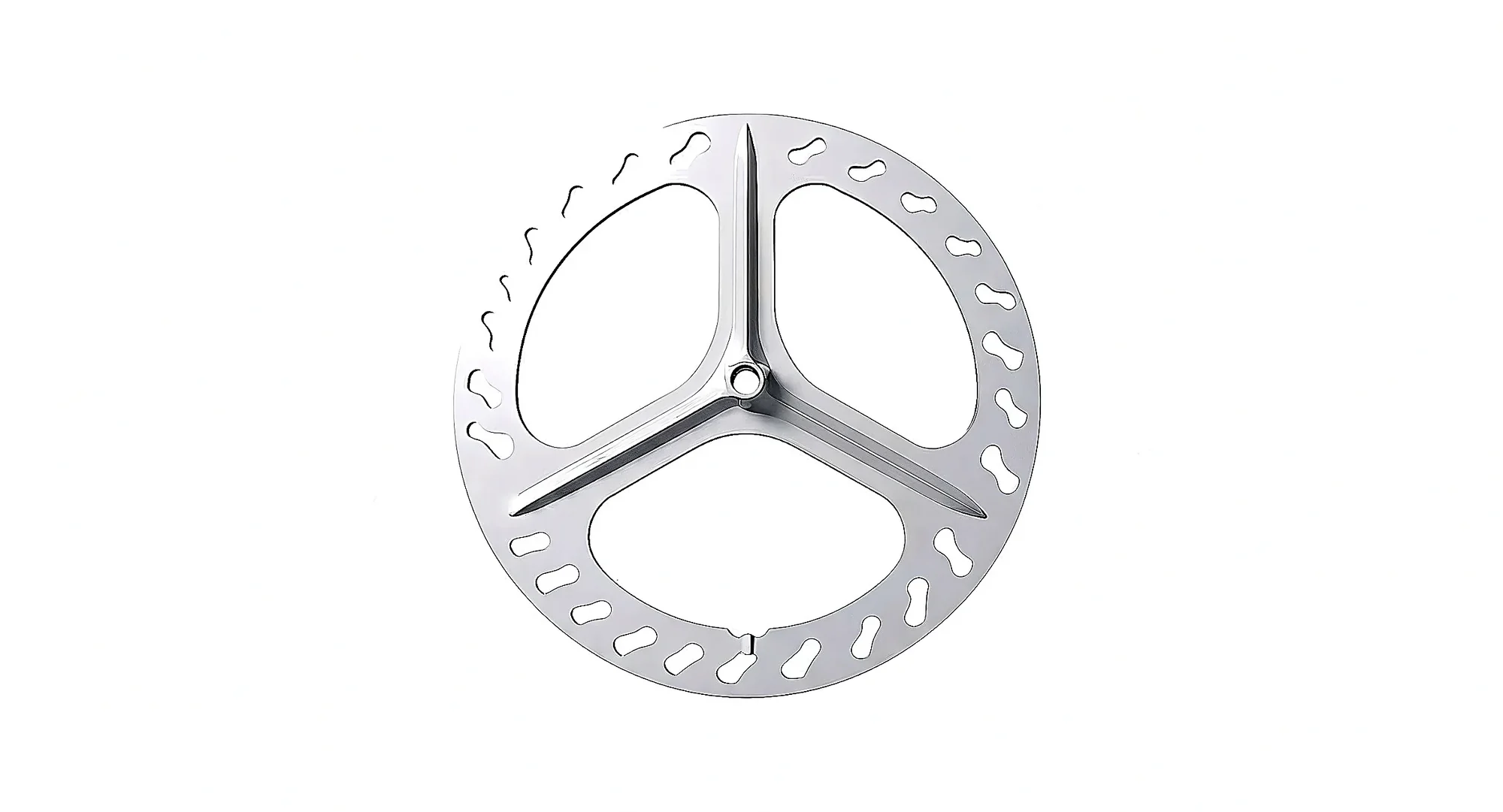 Machined flywheel disc on white