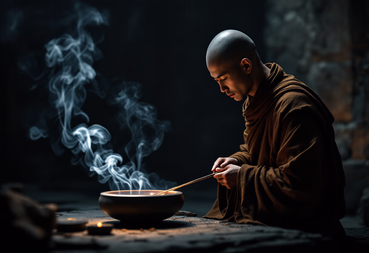 image of ceremony preparation for a buddhist monasteries & temple
