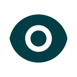 Icon of an eye symbol representing visibility or watch.