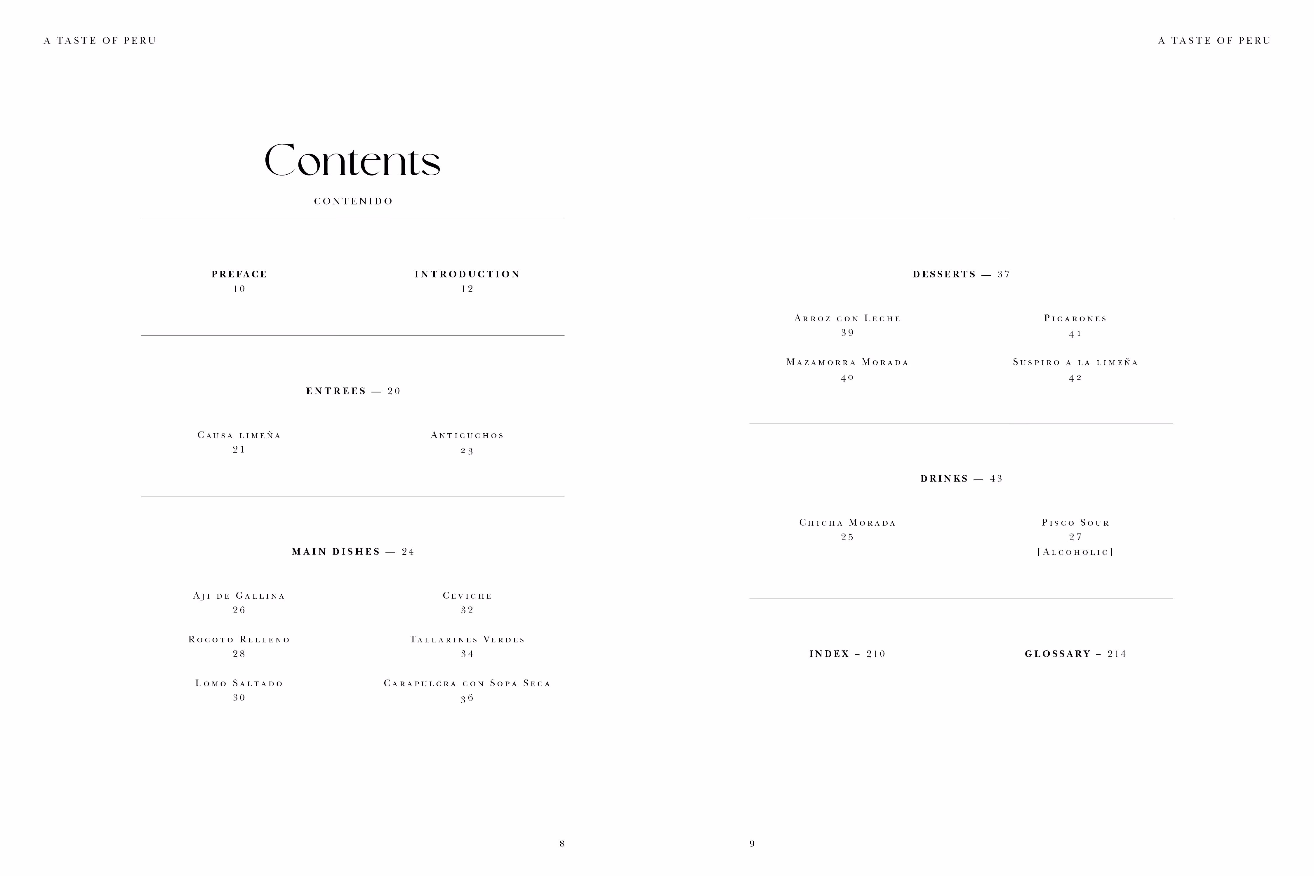 Cookbook: Content spreads